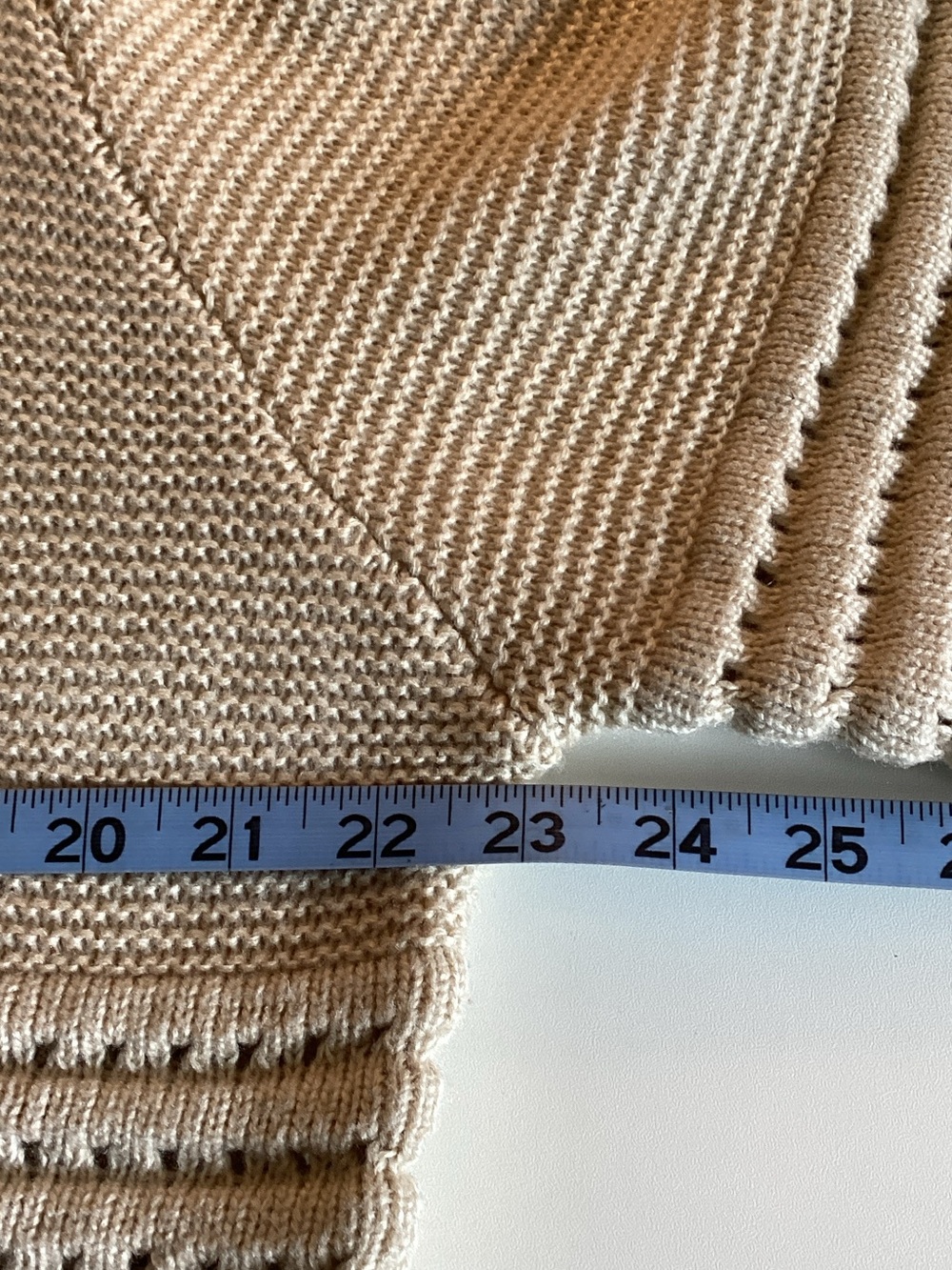 Textured Cream Turtleneck Sweater - Relaxed Fit Lg - Picture 3 of 6